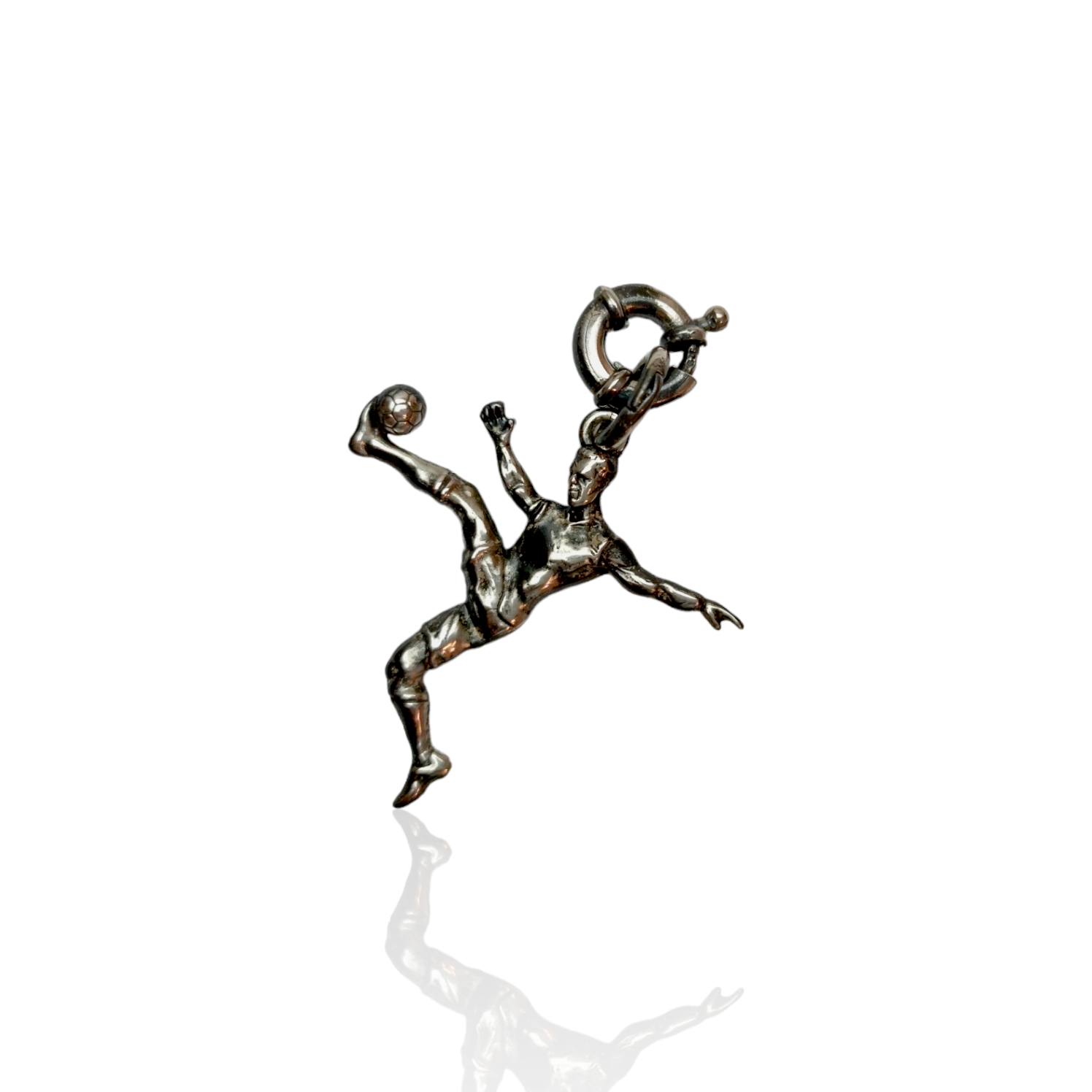 Pendentif à fermeture éclair en argent pour patinage artistique, bijoux de sport, cadeau. 