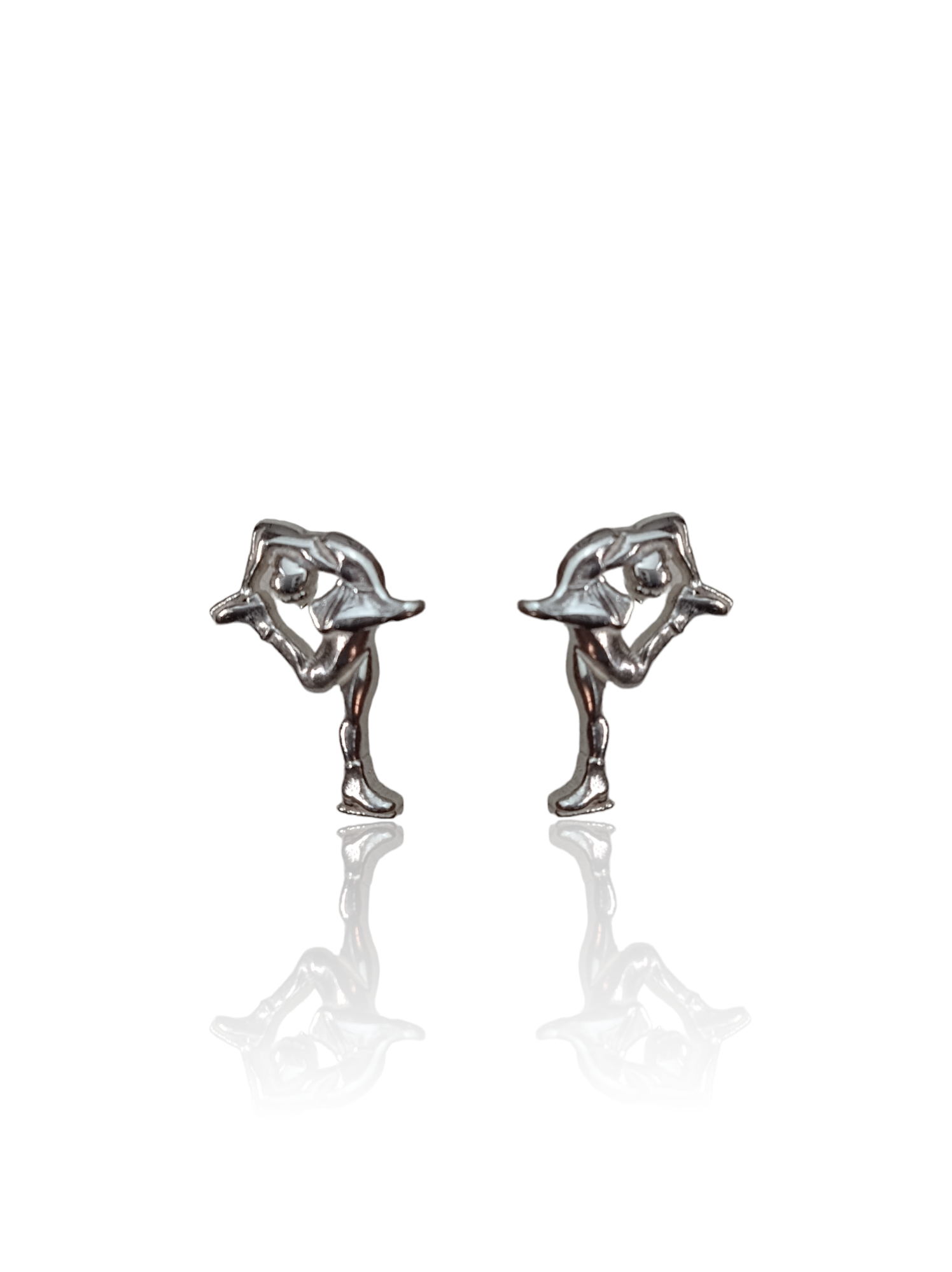 Figure Skating, Small Stud Earrings. Sports Jewelry Gift for Woman